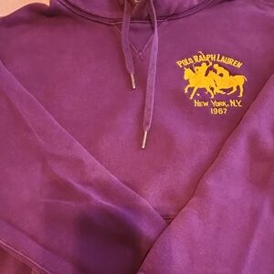 Polo by Ralph Lauren Purple Sweatshirt with Gold Logo
